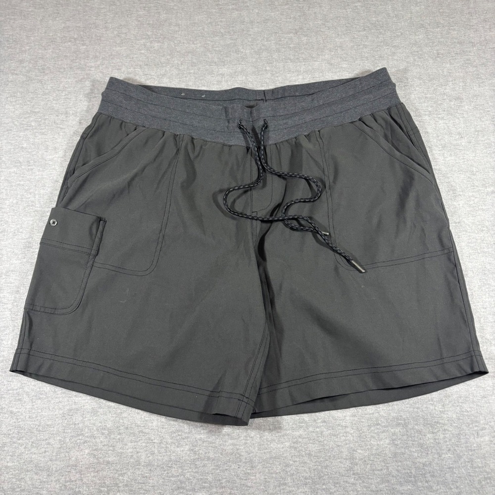 Columbia Mens XL Gray Active Hiking Shorts Drawstring Cargo Pocket XK0796